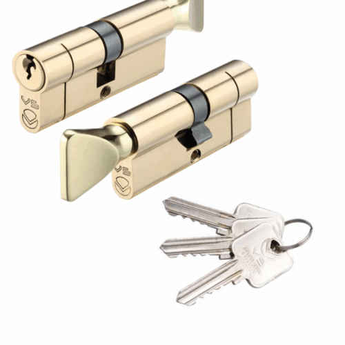 Alternative view of Euro Profile V5 Cylinder & Turn 60mm – Master Keyed (MK1) – Fixings Included
