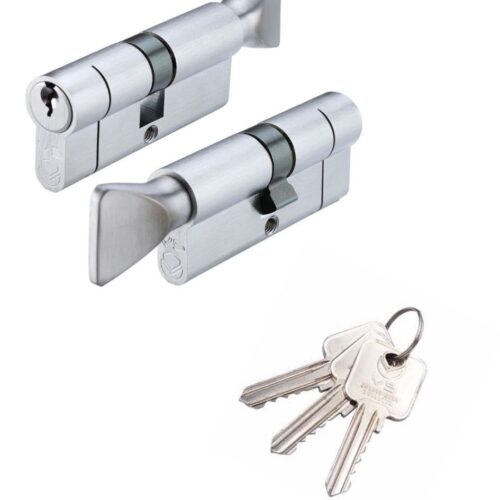 Alternative view of Euro Profile V5 Cylinder & Turn 80mm – Master Keyed (MK2) – Fixings Included