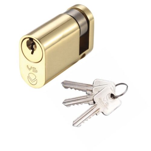 Alternative view of Oval Profile V5 Single Cylinder 45mm – Keyed to Differ – Fixings Included