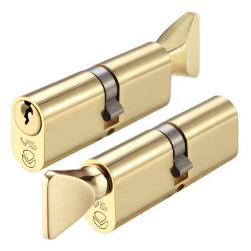 Oval Profile V5 Cylinder & Turn 60mm – Keyed to Differ – Fixings Included