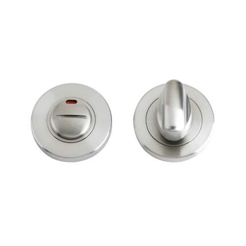 Turn and Release C/W Indicator – Complete with Escutcheons and 5mm Spindle – 50mm Dia – Fixings Included