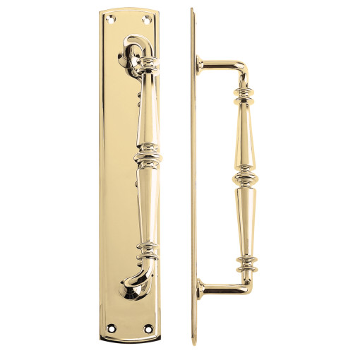 Pull Handle on Backplate Stainless Steel Door Handle Durable Hardware