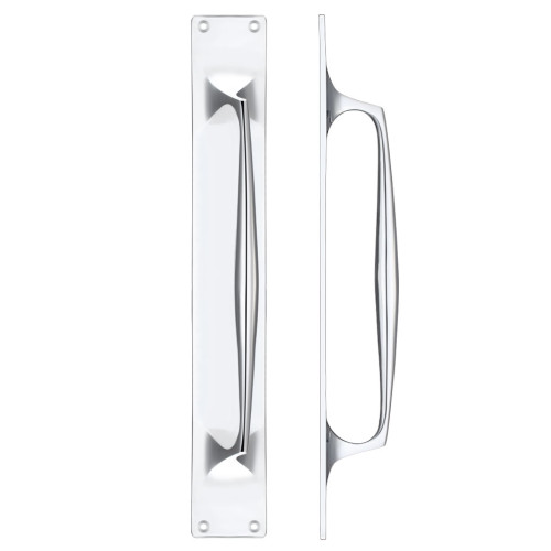 Pull Handle on Backplate Stainless Steel Door Handle Durable Hardware