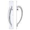Cast Brass Pull Handle with Backplate 457mm Left Hand Decorative Door Handle
