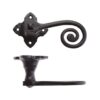 curly tail lever on 2 inch square rose