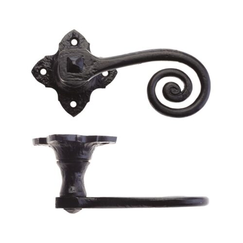 curly tail lever on 2 inch square rose