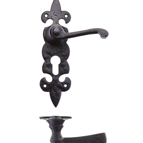 lever on fleur de lys euro backplate
