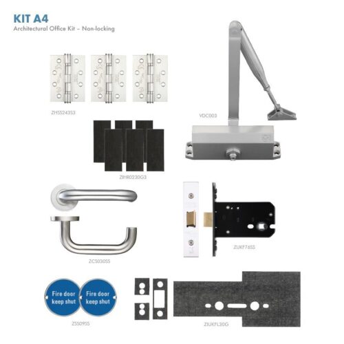 architectural non-locking fire door kit corridor fire door hardware