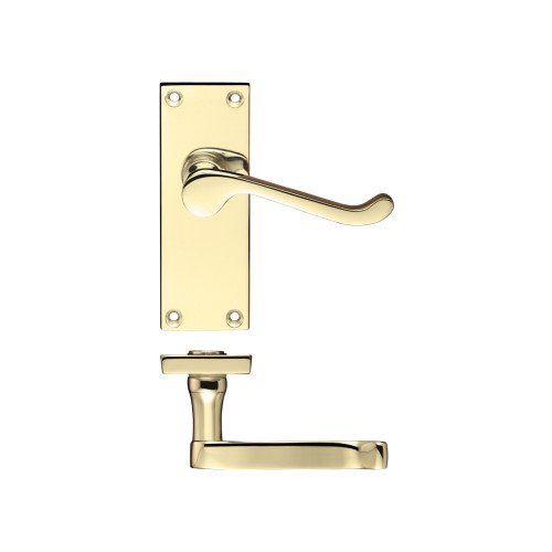 Project Victorian scroll lever on latch backplate - 114mm x 40mm