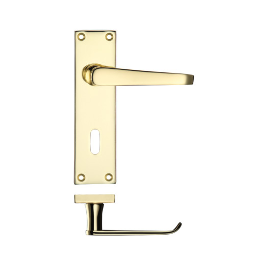 Project Victorian flat lever on lock backplate 150 x 40mm