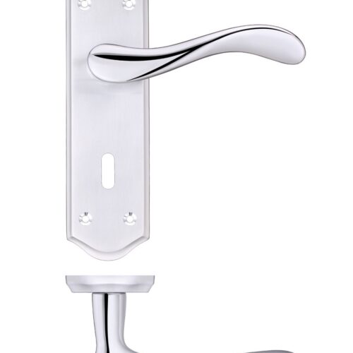 Alternative view of Project Asti lever on lock backplate