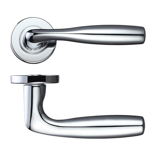 Corvus lever on round sprung rose handle