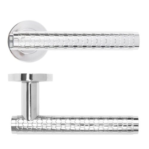 Favo lever round rose stainless steel handle