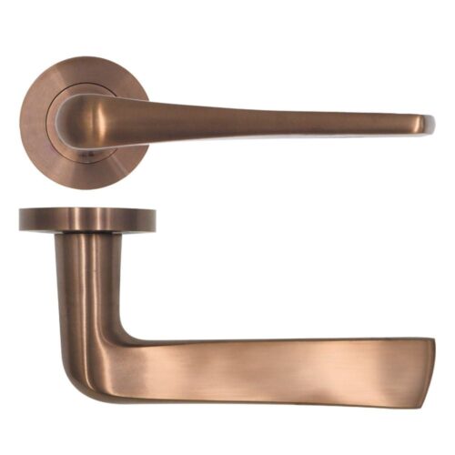 como lever round sprung rose handle