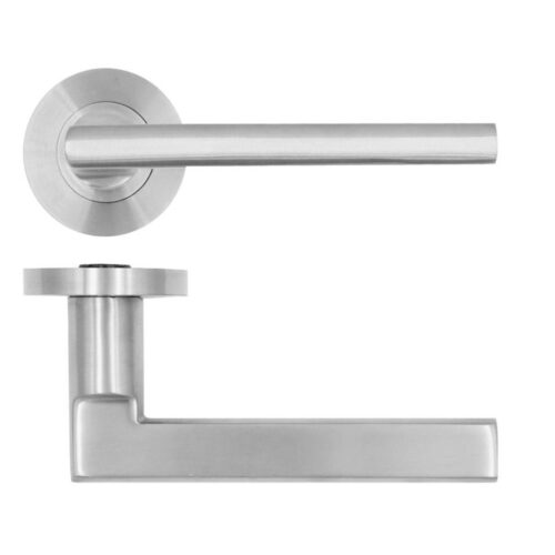 Varese Lever Handle on Round Sprung Rose