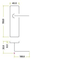 Alternative view of Project Victorian flat lever on bathroom backplate - 150 x 40mm
