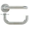 19mm Return to Door Lever Grade 304 Stainless Steel 52 x 4mm Unsprung Round Rose Door Handle