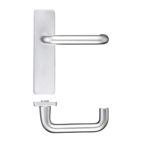 return to door lever on latch backplate