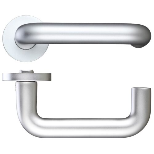 22mm Return to Door Lever Screw On Rose Stainless Steel Door Handle Fixings Included