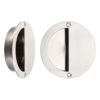 Half Moon Flush Pull 90mm Diameter Stainless Steel Recessed Door Handle