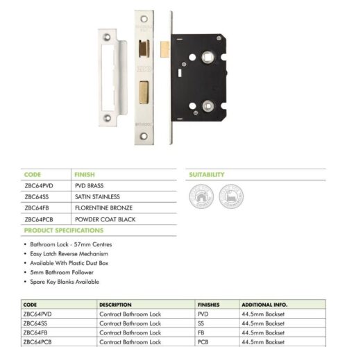 Alternative view of Bathroom Lock Privacy Door Lock Durable Interior Door Hardware