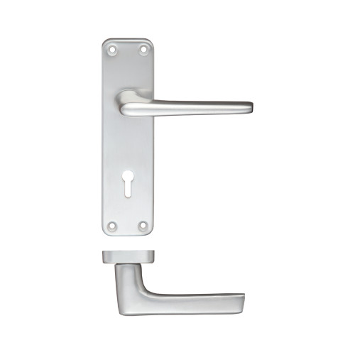 contract aluminium lever on lock backplate
