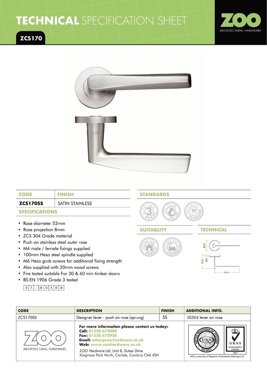 Stainless Steel Lever Handle on Push On Rose Grade 304 Durable Modern Door Handle Design - Image 3
