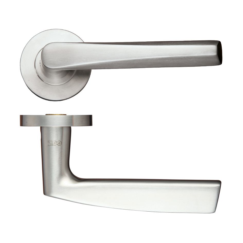 Stainless Steel Lever Handle on Push On Rose Grade 304 Durable Modern Door Handle Design