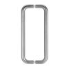 Pair of 19mm D Pull Handles Grade 201 Stainless Steel Complete with Back to Back Fixings
