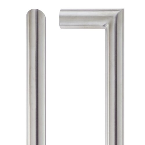 19mm Mitred Pull Handle Grade 201 Stainless Steel Bolt Through Fixings