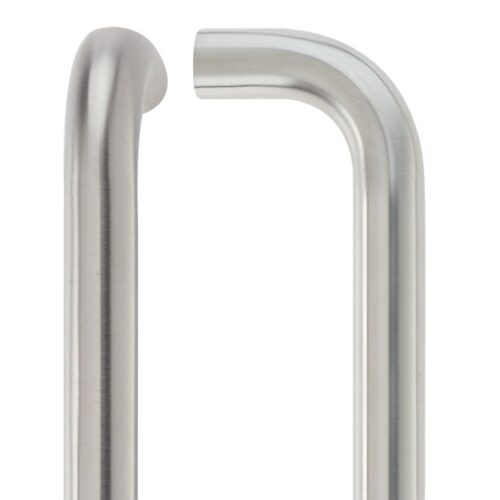 22mm D Pull Handle 300mm Centres Grade 304 Stainless Steel Bolt Through Fixings