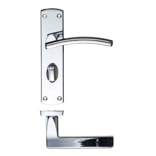 Toledo lever on bathroom backplate