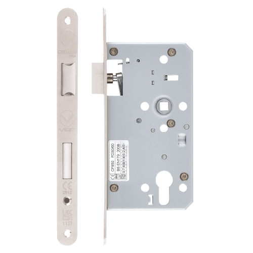 Din Escape Lock 72mm Centres Backset 60mm Radius Edge Mortice Lock