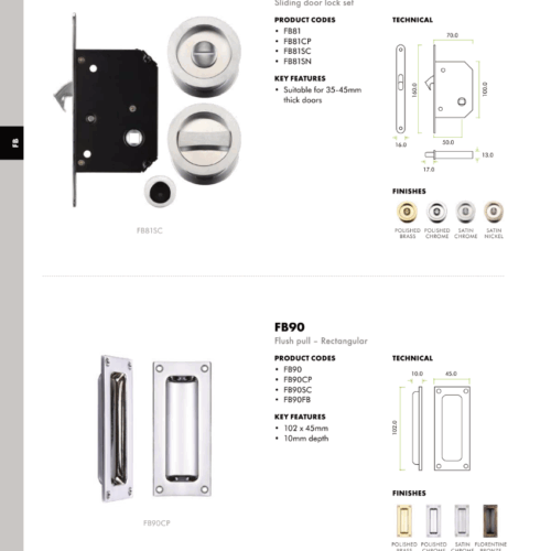 Alternative view of Flush Pull 102 x 45mm 13mm Depth Stainless Steel Recessed Door Handle