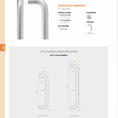 Alternative view of 19mm Aluminium D Pull Handle Door Handle Lightweight Durable Modern Style