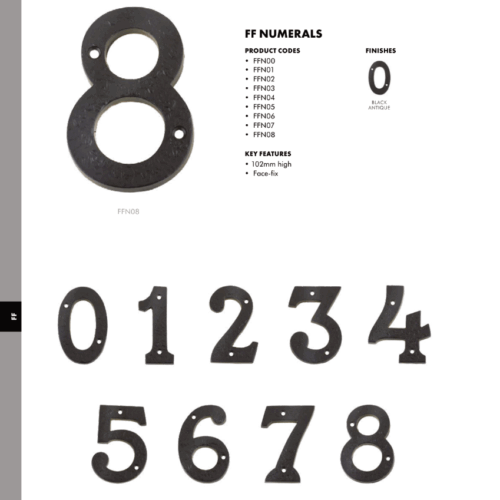 Alternative view of Numerals 0 to 8 Door Number Plaques Durable House Signs Clear Identification