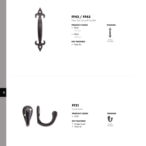 Alternative view of Fleur de Lys Pull Handle 5 Inch Decorative Door Handle Vintage Style