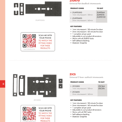 Alternative view of 2mm Universal 3 Lever Sashlock Intumescent to suit ZSC - Graphite
