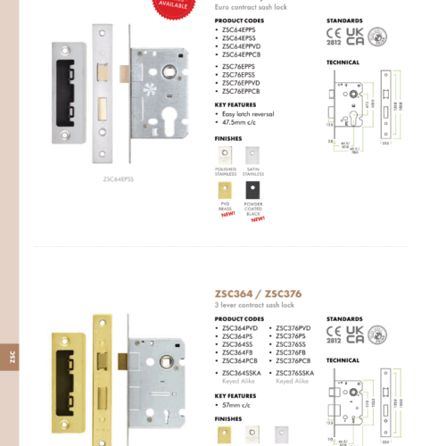 Alternative view of 3 Lever Sash Lock 2.5 Inch Smaller Case Mortice Door Lock