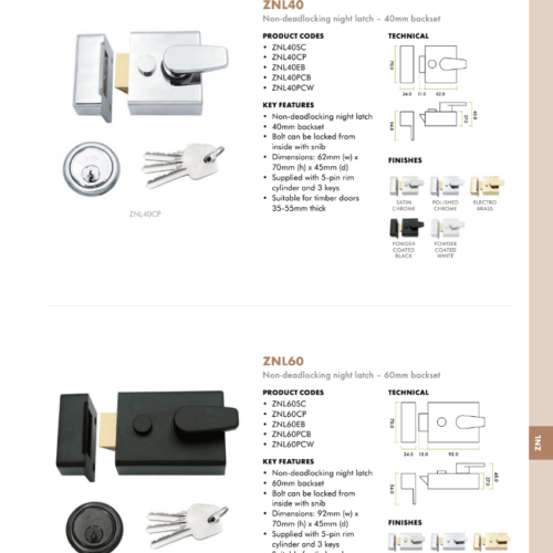 Alternative view of Broad Nightlatch 60mm Door Security Lock