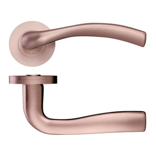Siena Lever Handle on 50mm x 8mm Sprung Screw On Rose Modern Internal Door Handle Design