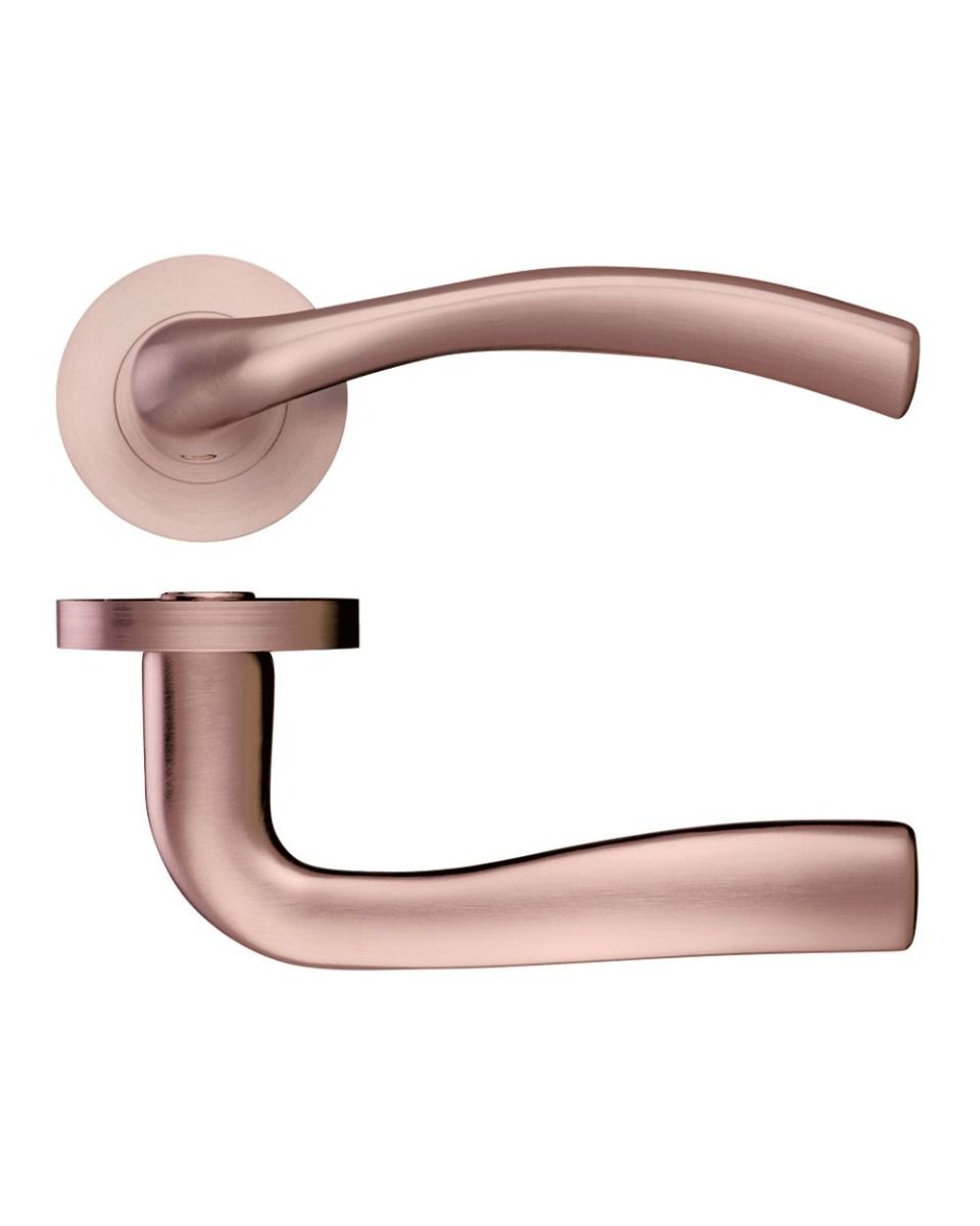 Siena Lever Handle on 50mm x 8mm Sprung Screw On Rose Modern Internal Door Handle Design