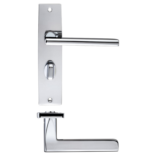 Venice lever on bathroom backplate