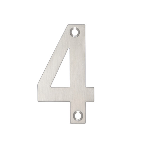 Numeral 4 Door Number Plaque Durable House Sign Clear Identification