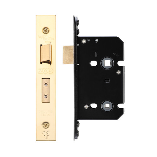 Bathroom Lock 64mm Complete with PVD Forend and Strike Privacy Door Lock