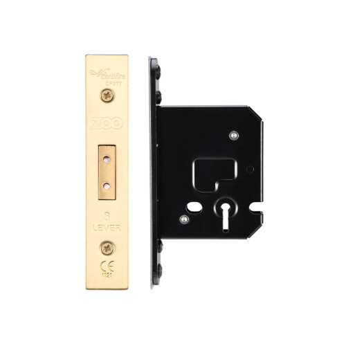 3 Lever Dead Lock 64mm Complete with PVD Forend and Strike Interior Door Lock