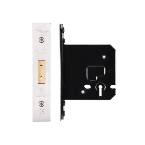 3 Lever Dead Lock 76mm Complete with PVD Forend and Strike Interior Door Lock